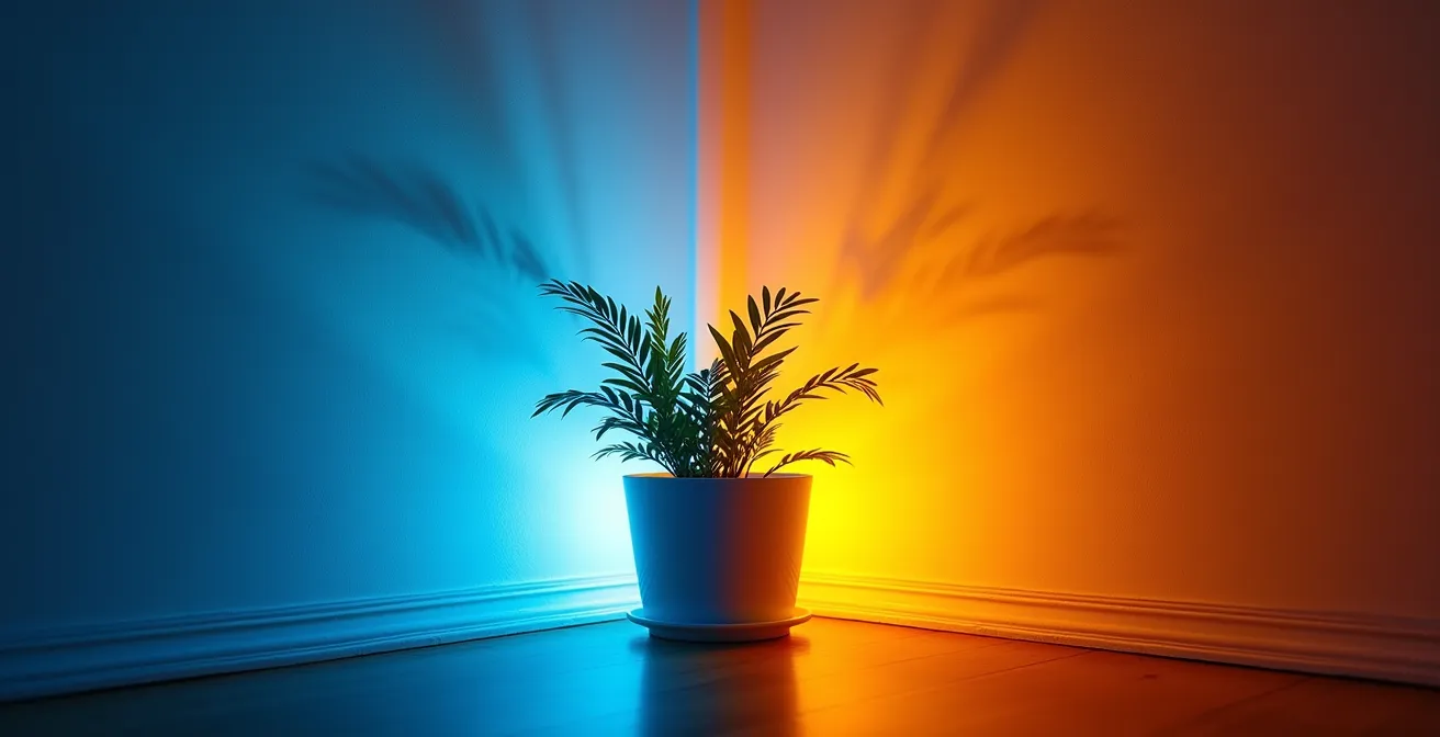 Vista termica di un ponte termico su pilastro d'angolo prima e dopo l'intervento